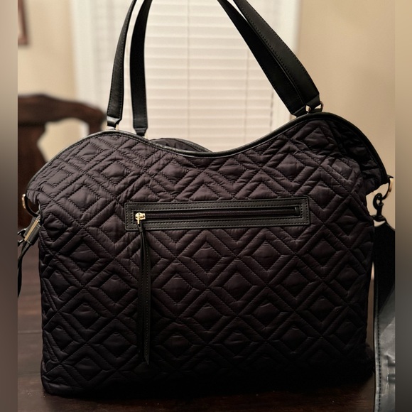 LIKE NEW Tory Burch Quilted Nylon Marion Baby Bag Tote & Rebecca Minkoff Strap - Picture 11 of 14